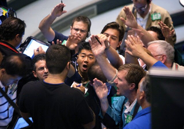 Trading floor at COMEX - representing real-world business experience